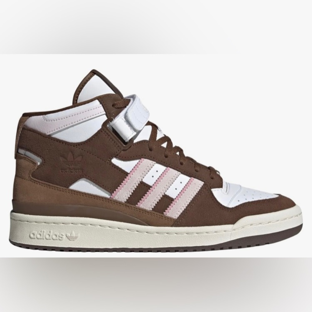 New Men’s adidas Originals Forum Mid Chocolate Strawberry Sneaker Size 12